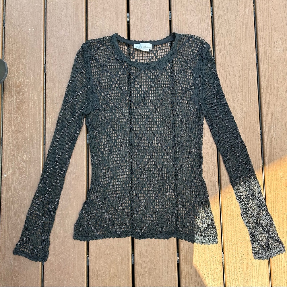 Beaded Long Sleeve Top